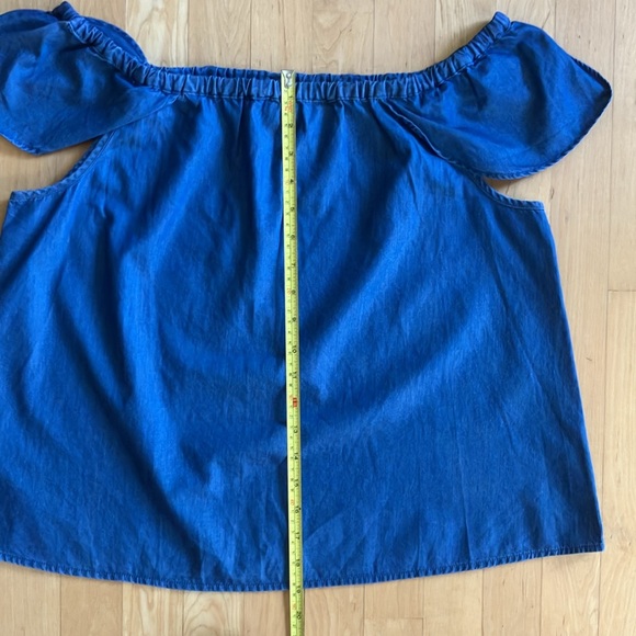 J.Crew Factory off-the-shoulder cotton chambray top Medium - Picture 6 of 11